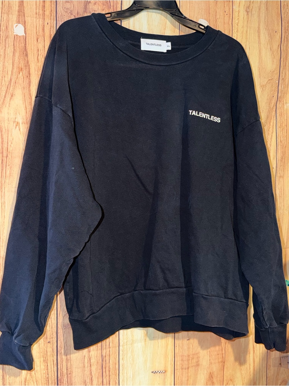 Men’s XL TALENTLESS Crewneck Sweatshirt Phantom Black Lightweight